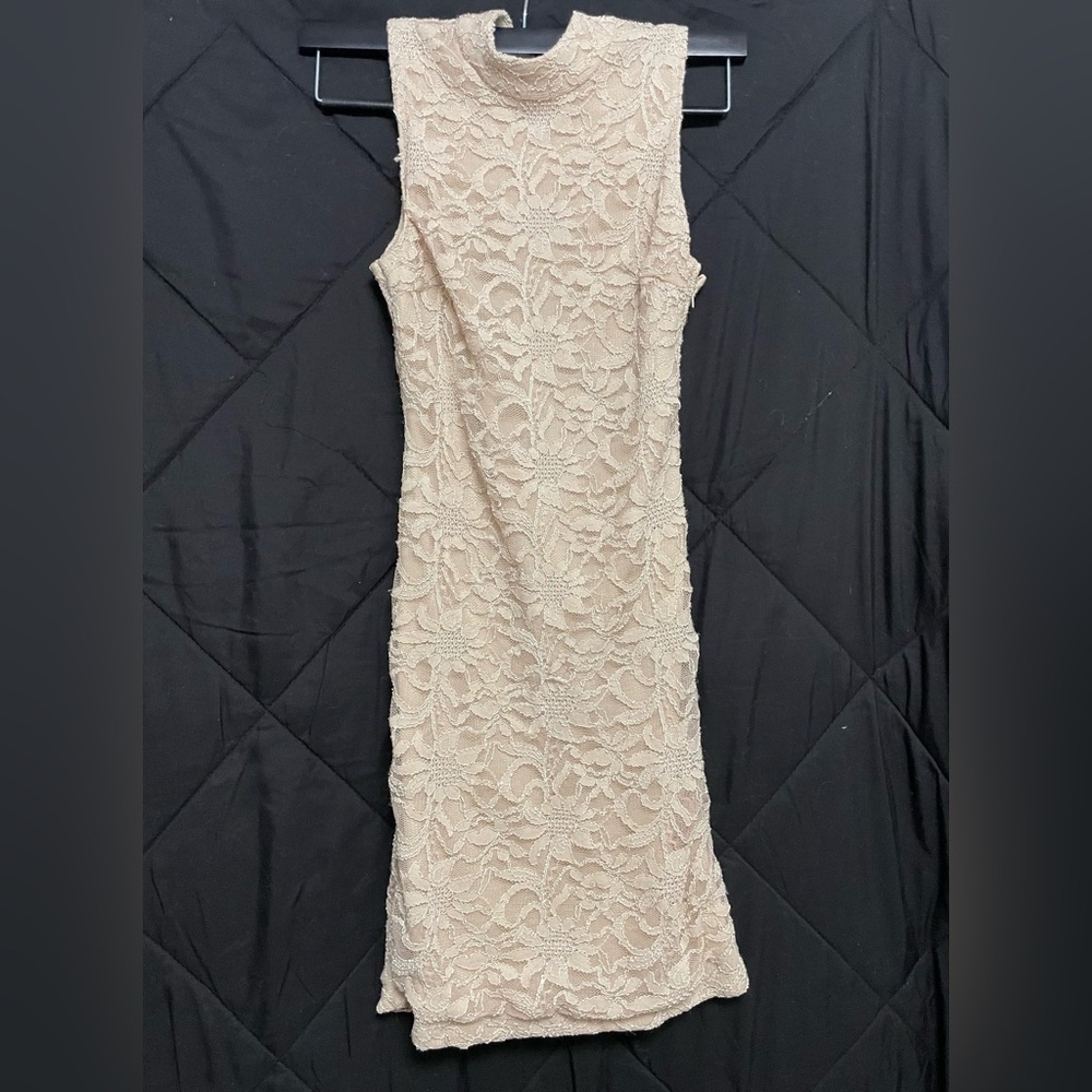 B Darlin Lace Midi Dress - Cream